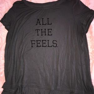 Charcoal flowing t-shirt